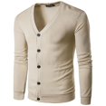 thumbnail image 1 of M Cárdigan con botones delgados de invierno para hombre, 1 of 2