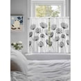 thumbnail image 3 of Black Dandelion Bathroom Window Curtain, Country Modern Minimalist Flower Light Filtering Coffee Kitchen Curtains, Bedroom Living Room Curtains 2 Panel 84"x45", 3 of 6
