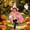 Pink, variant on Red Golden Star Wizard Witch Cape Set For Halloween Cosplay Costume, 2 Piece Halloween Masquerade Dress Up Costume Outfit With Matching Pointed Hat