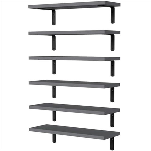 Estantes Flotantes, Estantes Flotantes de Madera para DecoracióN de , Estante de BañO Flotante Montado en la Pared para Almacenamiento Gris