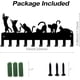 thumbnail image 2 of Llavero de pared con diseño de gato negro, 6 estilos, 10 ganchos, organizador de metal personalizado con diseño de animales de granja., 2 of 9