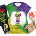 thumbnail image 4 of DeHolifer T-shirts for Women Plus Size Short Sleeve Mardi Gras Printed Round Neck Tee T-shirts Loose Casual Fashion Blouse Tops Multicolor 2XL, 4 of 4