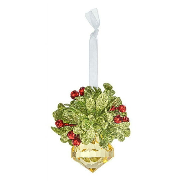Kissing Krystals Teeny CHAMPAGNE CRYSTAL Mistletoe Christmas Ornament by Ganz