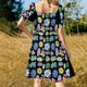 thumbnail image 3 of Lindo paquete de pegatinas con patrón sin costuras de microbiología de bacterias virus y microbiología de microbios. Vestido sin mangas vestido de hadas Vestido, 3 of 5