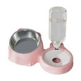 thumbnail image 1 of Cuencos para comida y agua para mascotas Juego de cuencos para comida y bebida desmontables para gatos rosa, 1 of 8