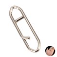 thumbnail image 3 of Clip Plata Acero Inoxidable Cambio Rápido Señuelo Cebo Snap Clip Pesca Velocidad Clip Snap Conector Para Agua Dulce Agua Salada Actividades De Pesca Al Aire Libre Sweethay OD010213-02, 3 of 7