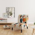 thumbnail image 2 of Designart "Colorful Mid Century Geometry Collage II" Multi-Color Abstract Collages Upholstered Accent Chair - Modern Arm Chair For Living Room, 2 of 7