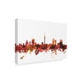 thumbnail image 2 of Trademark Fine Art 'Auckland New Zealand Skyline Red' Canvas Art by Michael Tompsett, 2 of 4