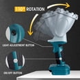 thumbnail image 2 of Nueva Luz LED de Mano para Makita/Bosch/Dewalt/Milwaukee/Einhell/Black decker Batería Li-ion de 20v 18V Linterna de Trabajo LED de 1600 Lúmenes Lámpara Foco, 2 of 10