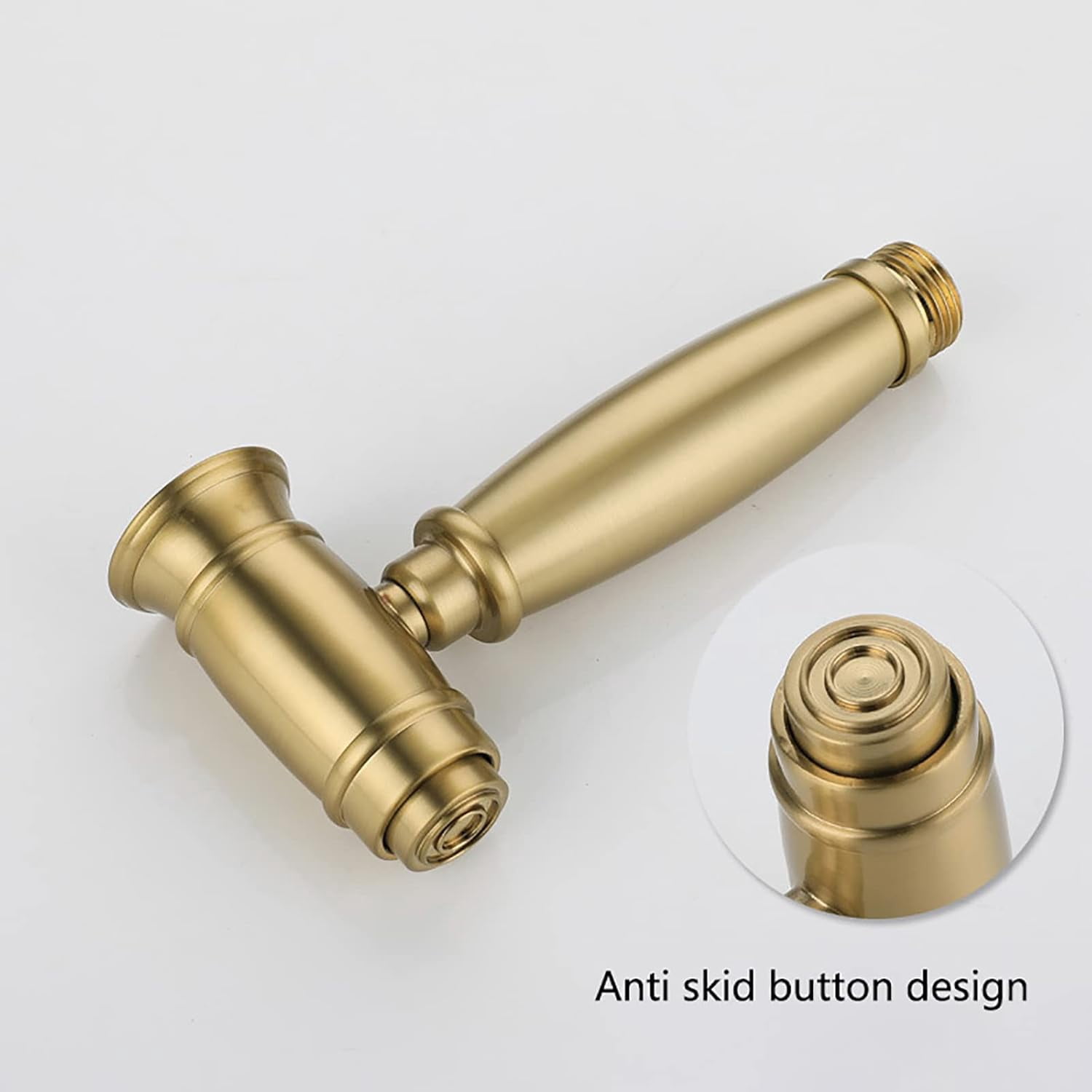 Handheld Bidet Sprayer for Toilet, Brushed Gold Cloth Diaper Sprayer Kit Wall Mounted Brass Bidet Sprayer Set Single Handle Toilet Bidet Sprayer Kit with 150cm Shower Hose