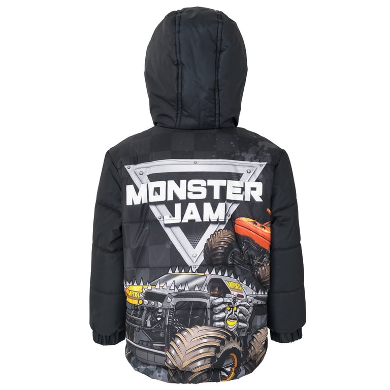 Monster Jam Boys Hooded Puffer Jacket photo 4