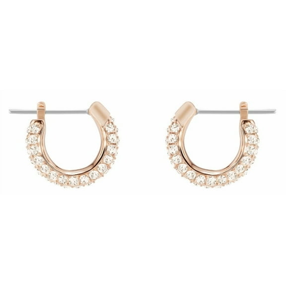 Swarovski Stone Pierced Hoop Earrings -