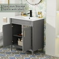 thumbnail image 3 of 30" Freestanding Bathroom Vanity with Ceramic Sink Top, Faucet, Classic Tapered legs, 3 of 8