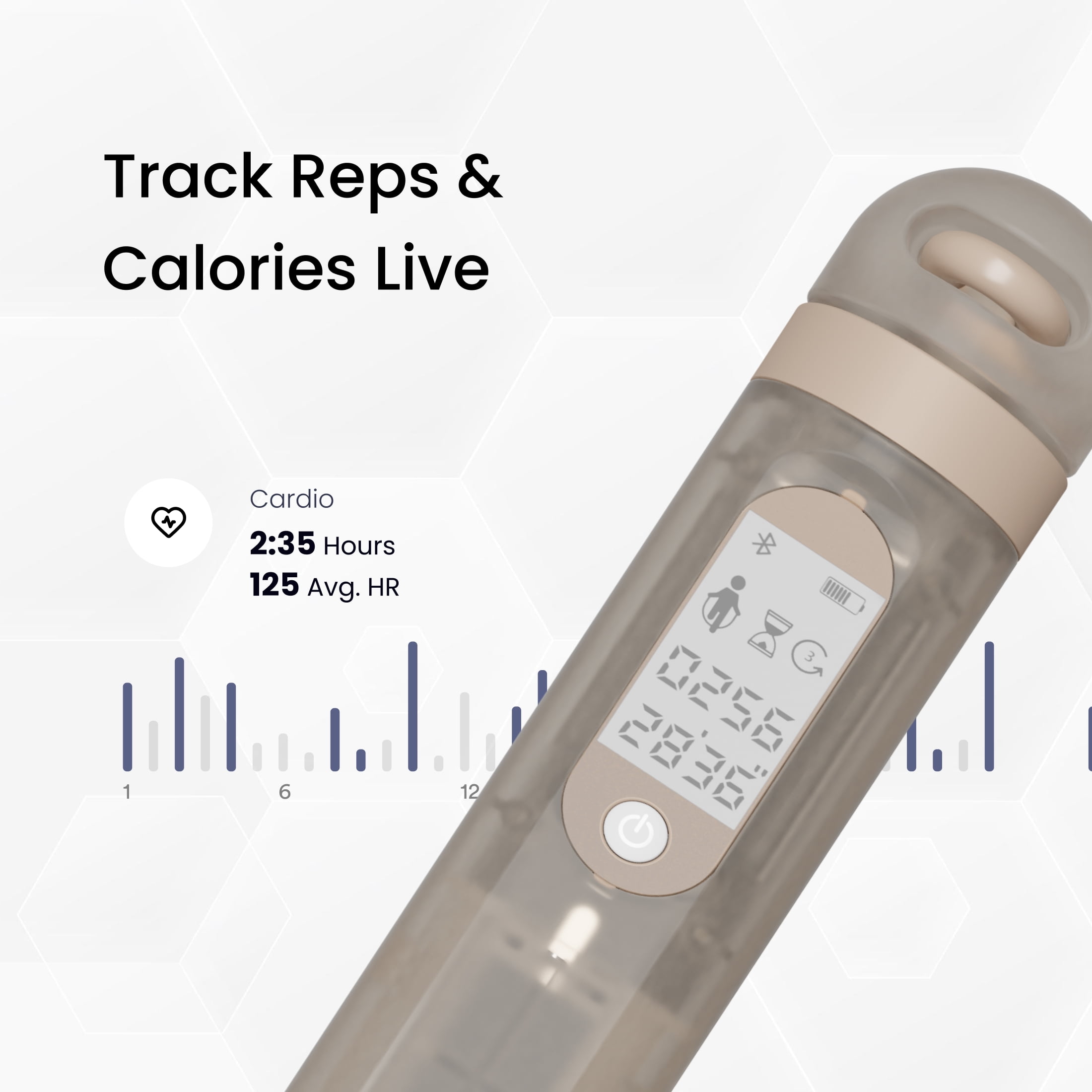 Smart Jump Rope with AI Powered Fitness Tracking, Lifetime Fitness App Access, Adjustable for Men, Women, Cardio Workout, Weight Loss, Home Gym Exercise Equipment, Cordless Skipping Balls Included