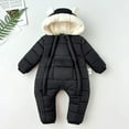 thumbnail image 2 of Gyujnb Girls Winter Jacket, Girls Winter Snowsuit Insulated Padded Jumpsuit with Attached Mittens and Booties Double Zipper for Toddler Warm Outfit,Size:3-6 Months, 2 of 5
