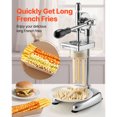 thumbnail image 2 of KFFKFF Commercial French Fry Cutter, Stainless Steel Potato Strip Press, Manual Long Fry Maker with Pull-Out Extruder, Mashed Potato Press for Restaurants and Home Kitchens, 2 of 9