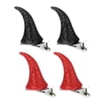 thumbnail image 3 of 1 juego 2 pares de horquillas de cuerno de buey rojas decorativas de Halloween horquillas COS (negro rojo), 3 of 6