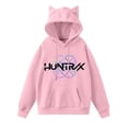 thumbnail image 3 of pop Huntrix Print Cat Ears Hoodie with De-mon Sweatshirt HUNTRX Trendy Pullover All-over Print Fashion Casual Long Sleeve Sweatshirt Pullover Casual Streetwear XL, 3 of 4