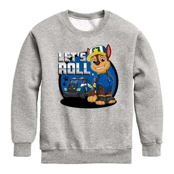 Paw Patrol - Let's Roll Chase - Toddler And Youth Crewneck Fleece Sweatshirt