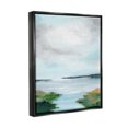 thumbnail image 3 of Stupell Industries Calm Cloudy River Lake Scenery Painting Jet Black Floating Framed Canvas Print Wall Art, Design by Nikita Jariwala, 3 of 6
