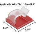 thumbnail image 2 of YQHWQ 100 Pcs R-Type Adhesive Cable Clips Cord Management Sticky Wall Mounting Wire Holder (Clear), 2 of 4