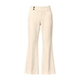 thumbnail image 6 of Ovbmpzd Ladies Womens Yoga Pants Flare Petite Beige Leggings Casual Long Mid Waist Leggings,S, 6 of 6