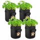 thumbnail image 4 of Bolsas de cultivo de patatas de 10 galones, paquete de 6, bolsa de plantación de jardín con ventana de dos lados con mango duradero, macetas de tela no tejida gruesa bolsas de cultivo de ver, 4 of 5
