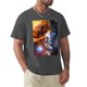 thumbnail image 1 of Camiseta de surfista plateada para hombre camisa blanca con estampado de animales camisetas lisas de verano, 1 of 7
