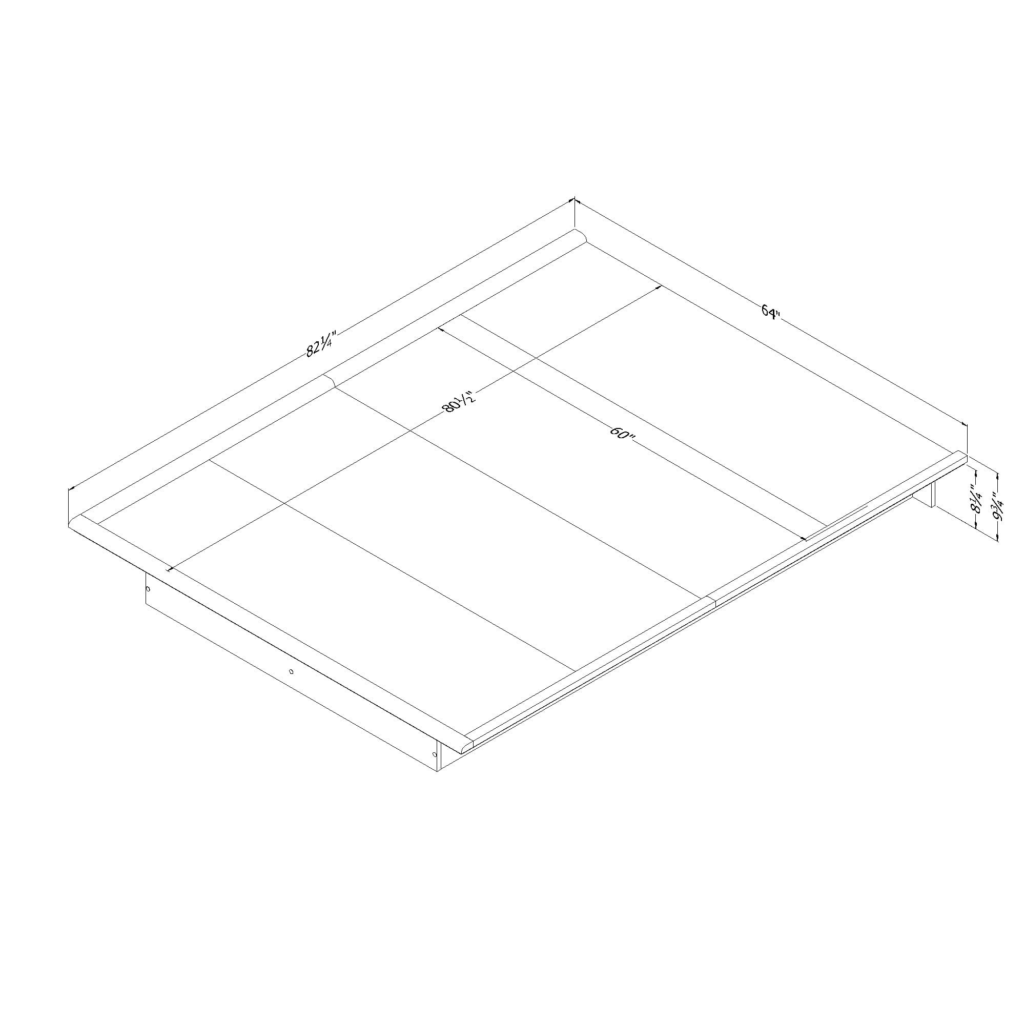 South Shore Step One Full Platform Bed, in Gray Oak