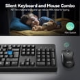 thumbnail image 4 of TECKNET BASICS Wireless Keyboard & Mouse Combo, Full-Size Ergonomic, Low-Noise Typing & Clicking, Long Battery Life, Spill-Resistant, 2.4G Lag-Free USB for PC/Laptop/Computer, 4 of 7