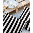 thumbnail image 2 of Pack of 2 Outdoor Pillow Covers, Black and White Stripe Waterproof Square Throw Pillowcase Cushion Decorative Pillow Covers for Couch Patio Tent, 18x18 in, 2 of 6