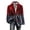 A-Red677, variant on Spider Skull Blazer for Men Gothic Orange Rose Embroidered Notched Lapel Corduroy Coat