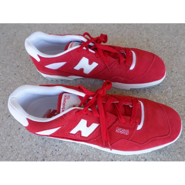 NEW New Balance 550 Team Red Suede Basketball Shoes. Men's 16 D