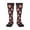 2 Black-1, variant on American Football and Fire Flames print thigh-high socks, crafted for both men and women with a stretchy, high-opaque design perfect for daily wear