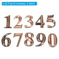 thumbnail image 3 of Números de casa 3D Uxcell, números de buzón del 0 al 9 para exteriores, 20 piezas de números grandes, bronce, 3 of 7