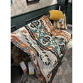 thumbnail image 2 of Boho Southwestern Throw Blanket Western Blankets Throws Decor Couch Cover Blanket for Bed Sofa Living Room Beach Travel 51"x71" (Geometry Thicken), 2 of 8