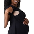 thumbnail image 4 of Ingrid & Isabel For Every Belly Women's Maternity Ribbed T-Shirt & Short Sleep Set, Sizes S-XXXL, 4 of 7