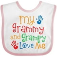 thumbnail image 3 of Inktastic My Grammy and Grampy Love Me Boys or Girls Baby Bib, 3 of 4