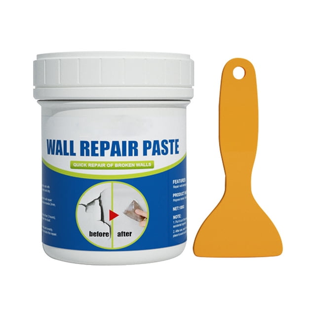 Herramientas y mejoras para el hogar Kit de pasta para reparar paredes Crema reparadora Pintura de pared Agente reparador de grietas descascaradas Cubre manchas con raspador Para paredes Agujeros Desc
