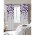 thumbnail image 3 of Purple Eucalyptus Leaves Blackout Curtains 54 Inches Long for Bedroom, Watercolor Floral Leaf Plants Thermal Insulated Room Darkening Black Out Window Curtain Panels Grommet Drapes for Living Room, 3 of 8