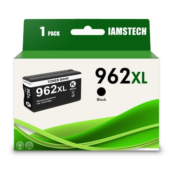 962XL 962 Ink Cartridges Compatible for HP 962 962XL Combo Pack for OfficeJet Pro 9015 9020 9018 9025 9010 9018 9019 Printer ( 1 x Black )