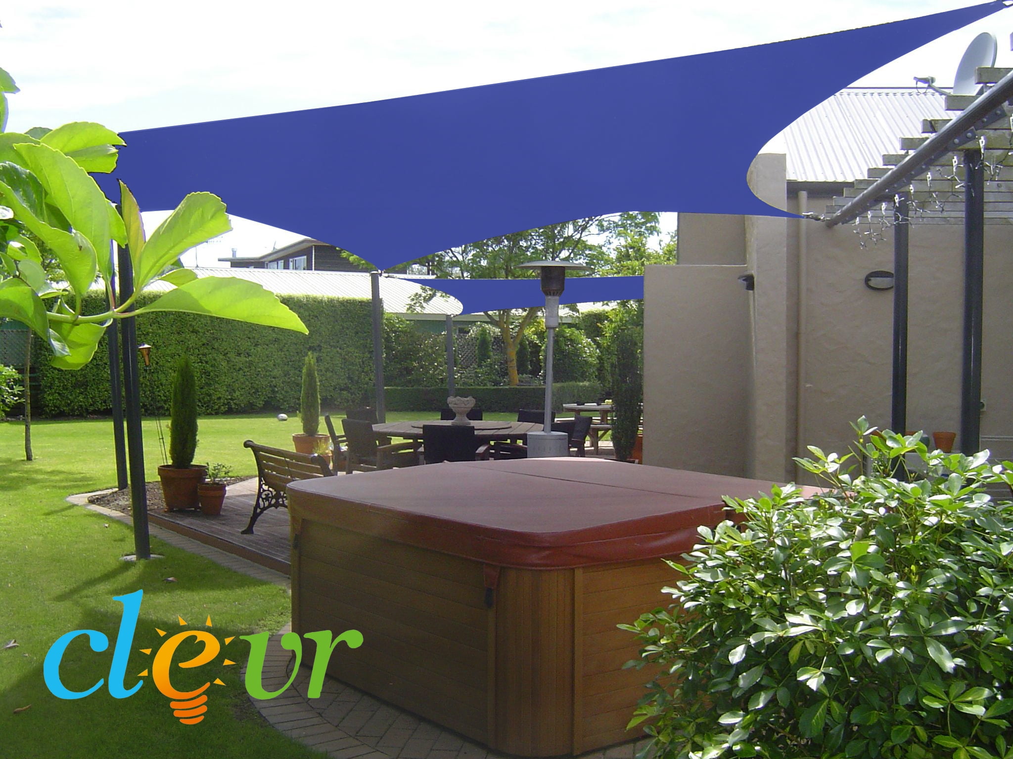 New Premium Clevr Sun Shade Canopy Sail 18 X18 Square Uv Outdoor New Premium Clevr Sun Shade Canopy Sail 18 X18 Square Uv Outdoor Patio Blue Com