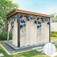 thumbnail image 6 of Outdoor Curtains for Patio Waterproof, Navy Blue Spring Floral Outdoor Privacy Panels Grommet, Farmhouse Butterfly Rustic Blackout Outside Curtains for Porch/Cabana/Pergola/Gazebo 54"x84", 1 Panel, 6 of 8