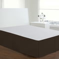 thumbnail image 4 of Luxury Hotel Microfiber Tailored Style Bed Skirt with Classic 14 Inch Drop Length, Twin, Chocolate, 4 of 6