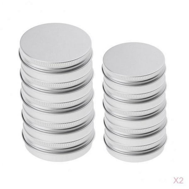 Tarros de lata de aluminio 20 piezas Frascos con rosca de 25/150 ml de lata Envases de lata de aluminio de alimentos a gr