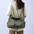 thumbnail image 4 of Women Crossbody Bag Simple Shoulder Bag Canvas Japanese-Style Messenger Bag, 4 of 21
