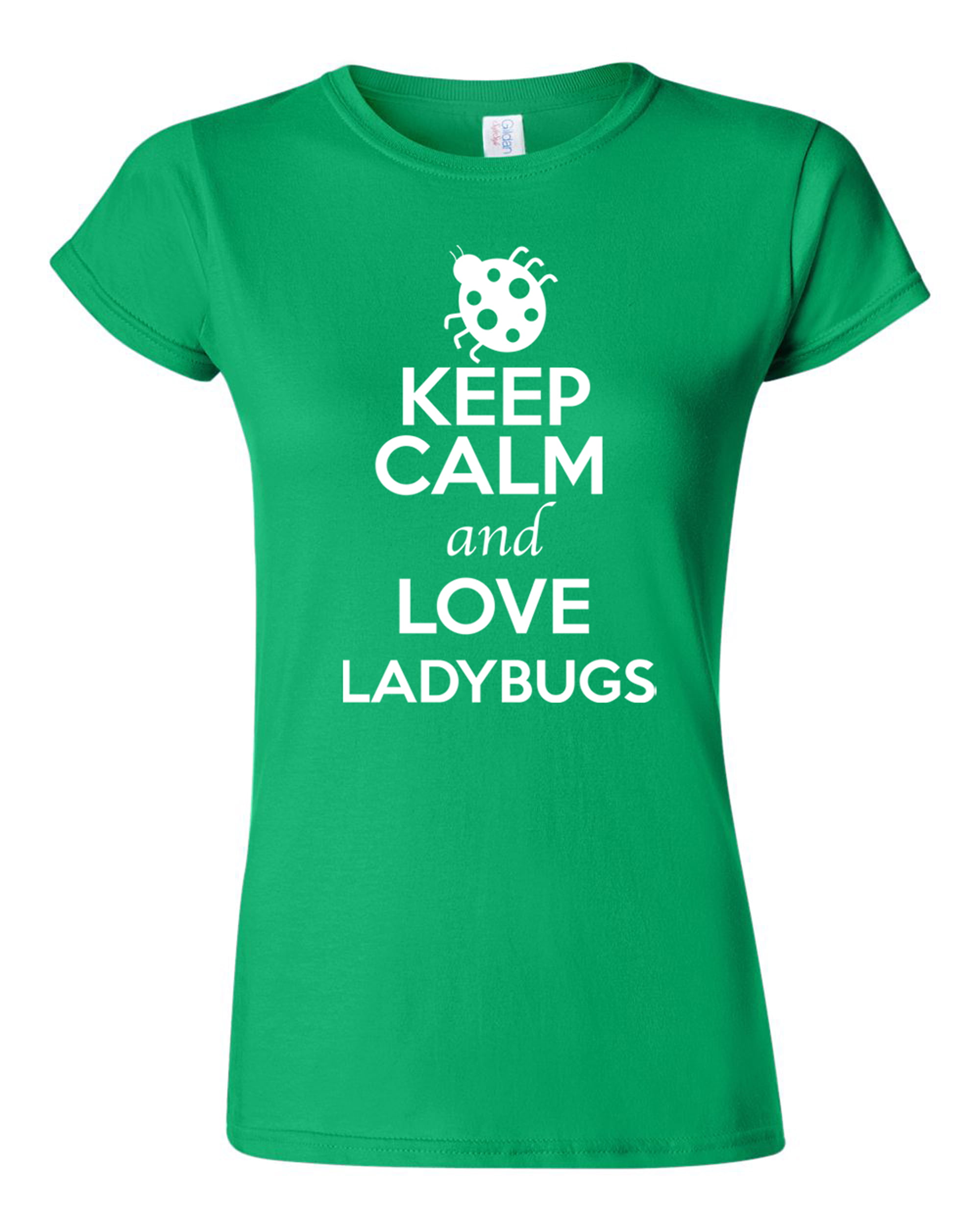 Junior Keep Calm And Love Ladybugs Insect Beetles Animal Lover Humor T-Shirt Tee