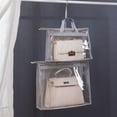 thumbnail image 3 of Visland Handbag Purse Storage Organizer Transparent Anti-dust Cover Bag with Handle, 3 of 8