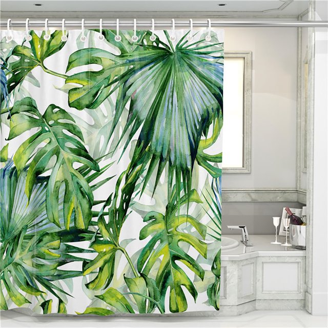 Cortina de ducha con 12 anillas de fijación, 150x180 cm, cuarto para peces(B)