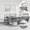 thumbnail image 4 of vidaXL Queen Metal Bed Frame with Headboard & Footboard, Sturdy Steel, Black, No Mattress, 4 of 9
